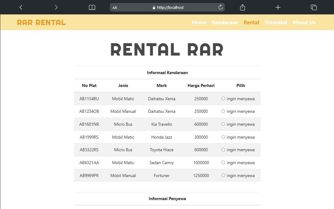 input tenant data