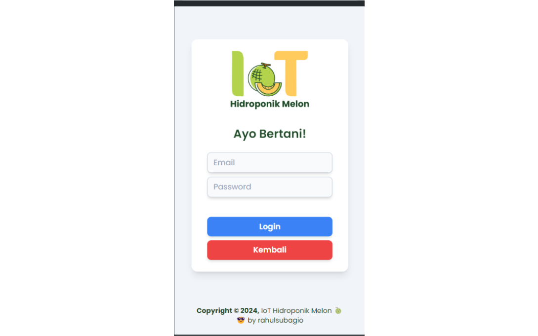 login page